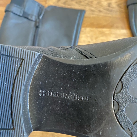 Black Boots Leather Upper Size Womens 9 Naturalizer Joylynn Knee - Picture 4 of 12